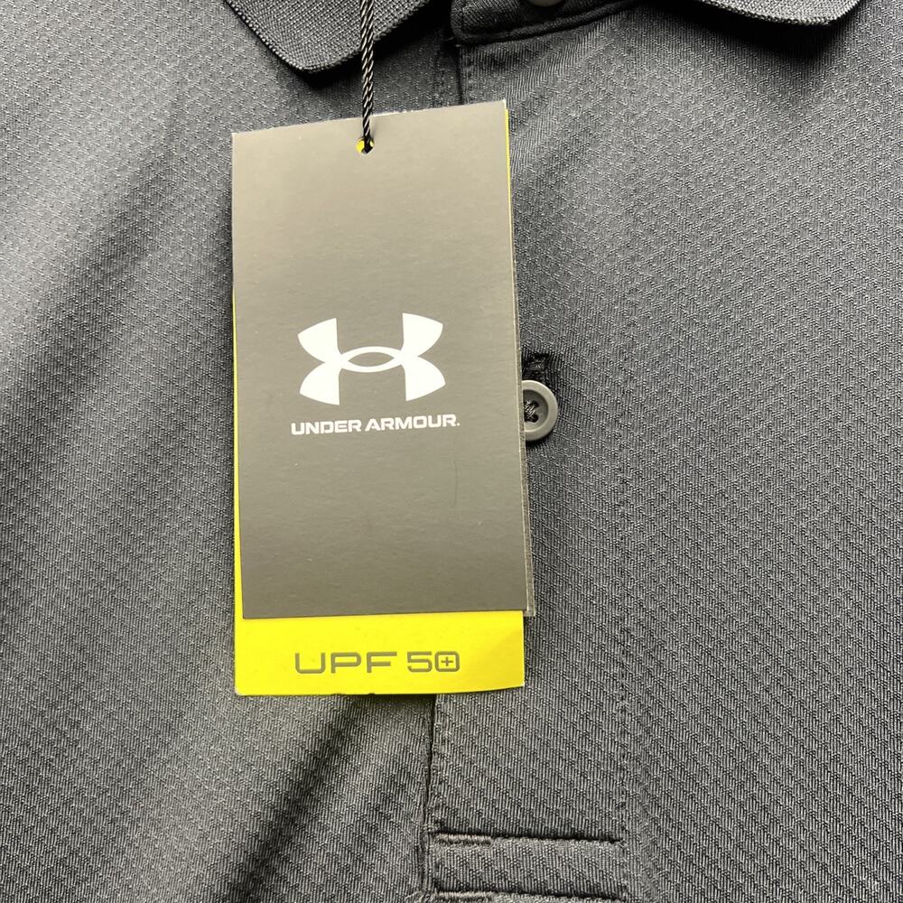 Under Armour Mens Long Sleeve Polo Shirt XL Black Tactical Performance Stretch - Picture 6 of 10